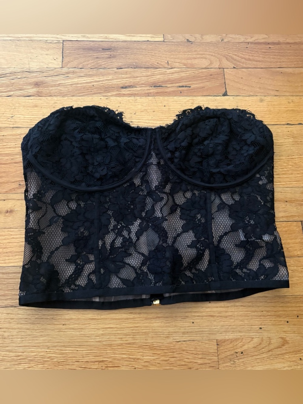 Express Black Lace Corset Top Size 12
